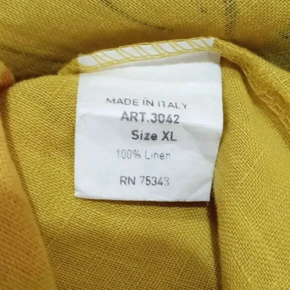 Claudia Collezioni Italy 100% Linen Lagenlook Floral Print Oversize Blouse - XL - Picture 9 of 9